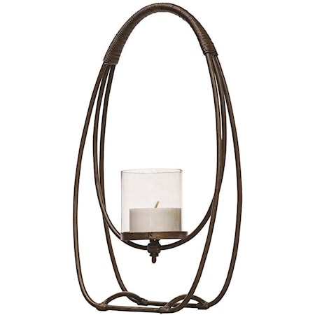 Rayne Open Iron Candleholder